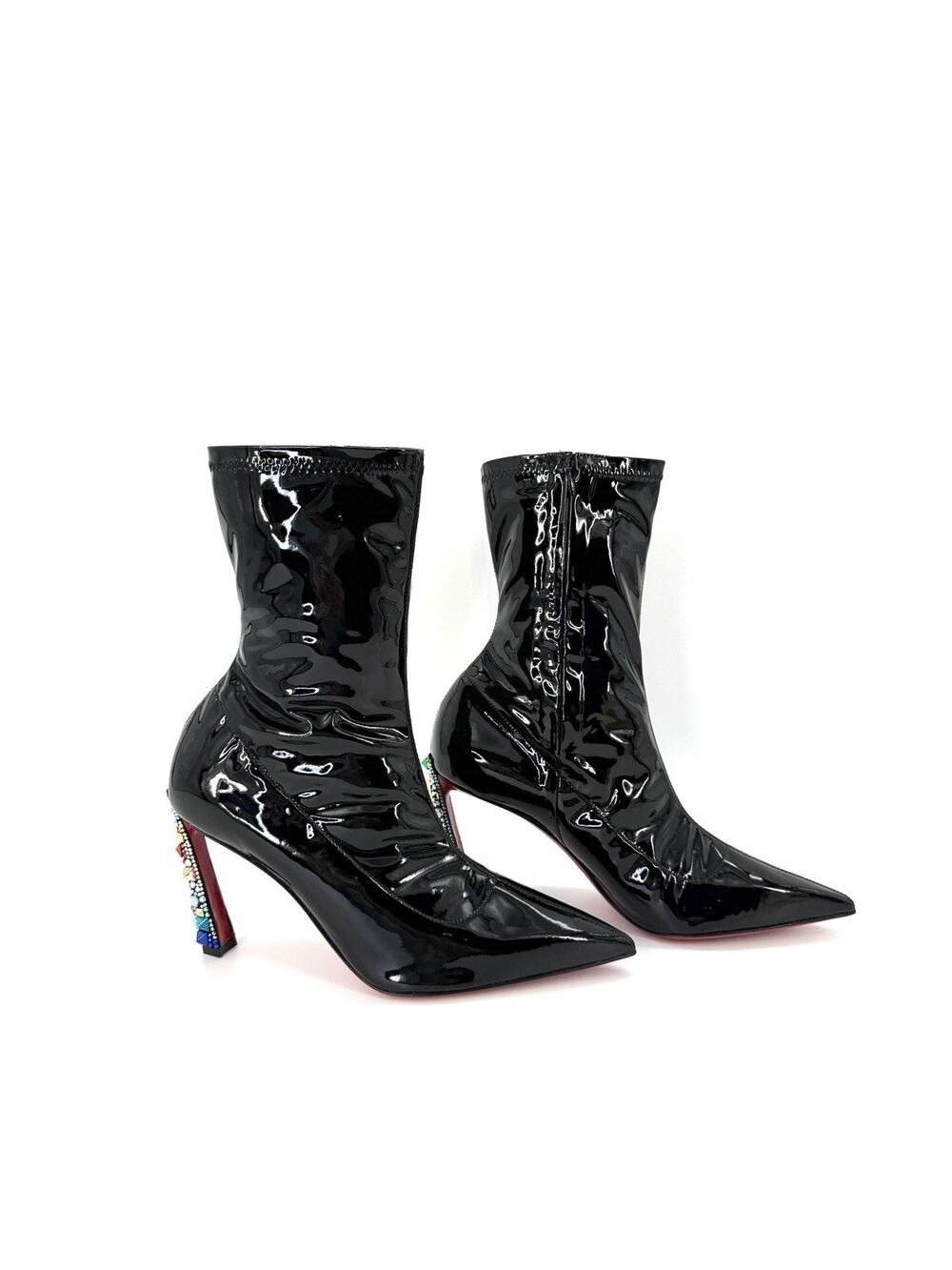 Christian Louboutin x Marvel EU 39 Cosmic Ankle Boots Black Leather NWOB $2,595